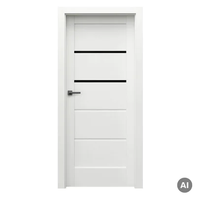 Drzwi Porta VERTE HOME model G.2 z czarną szybą