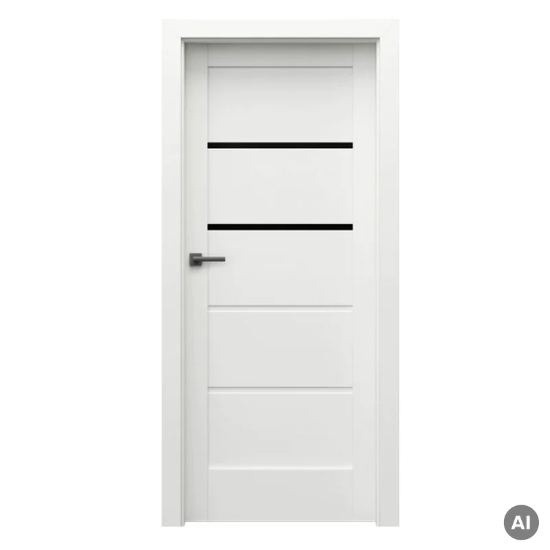 Drzwi Porta VERTE HOME model G.2 z czarną szybą
