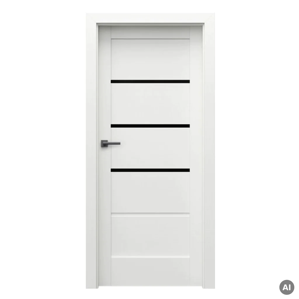 Drzwi Porta VERTE HOME model G.3 z czarną szybą, Drzwi wewnętrzne, PORTA VERTE HOME gr. G, PORTA