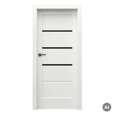 Drzwi Porta VERTE HOME model G.3 z czarną szybą