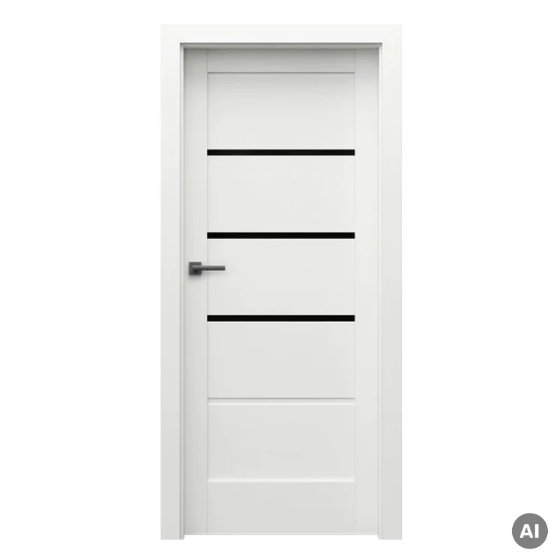 Drzwi Porta VERTE HOME model G.3 z czarną szybą