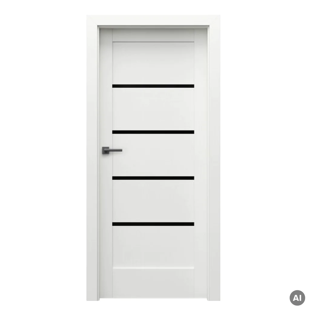 Drzwi Porta VERTE HOME model G.4 z czarną szybą, Drzwi wewnętrzne, PORTA VERTE HOME gr. G, PORTA