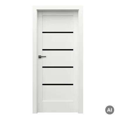 Drzwi Porta VERTE HOME model G.4 z czarną szybą