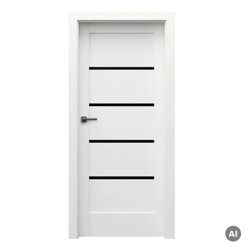 Drzwi Porta VERTE HOME model G.4 z czarną szybą