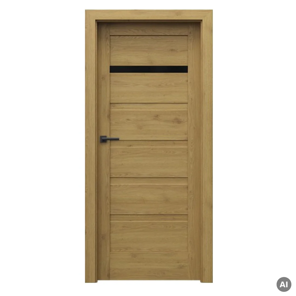 Drzwi Porta VERTE HOME model H.1 z czarną szybą, Drzwi wewnętrzne, PORTA VERTE HOME gr. H, PORTA
