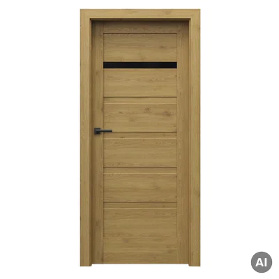 Drzwi Porta VERTE HOME model H.1 z czarną szybą