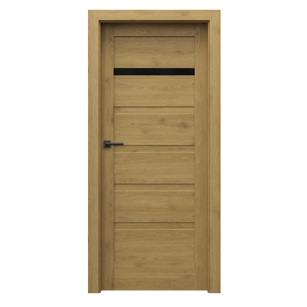 Drzwi Porta VERTE HOME model H.1 z czarną szybą