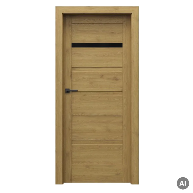 Drzwi Porta VERTE HOME model H.1 z czarną szybą