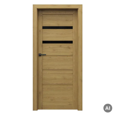 Drzwi Porta VERTE HOME model H.2 z czarną szybą