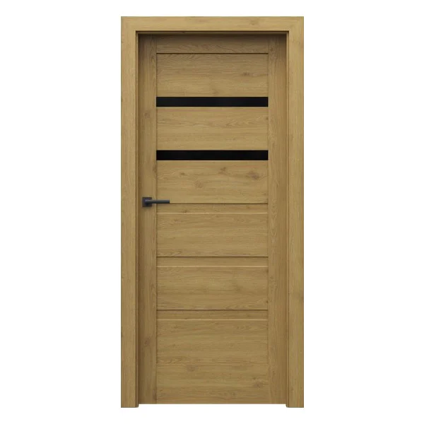 Drzwi Porta VERTE HOME model H.2 z czarną szybą