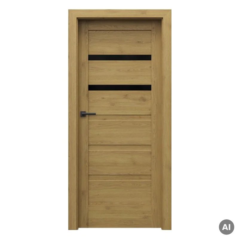 Drzwi Porta VERTE HOME model H.2 z czarną szybą