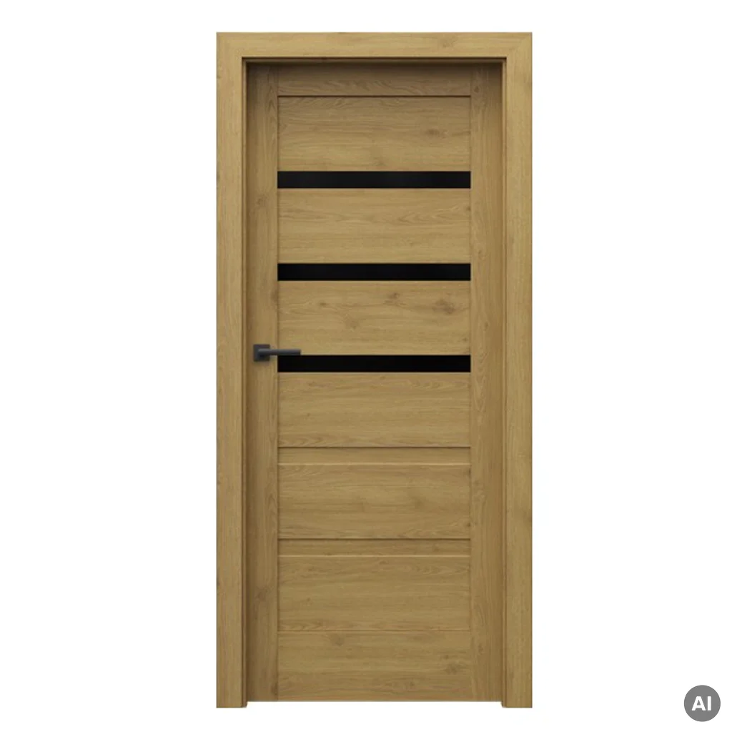 Drzwi Porta VERTE HOME model H.3 z czarną szybą, Drzwi wewnętrzne, PORTA VERTE HOME gr. H, PORTA