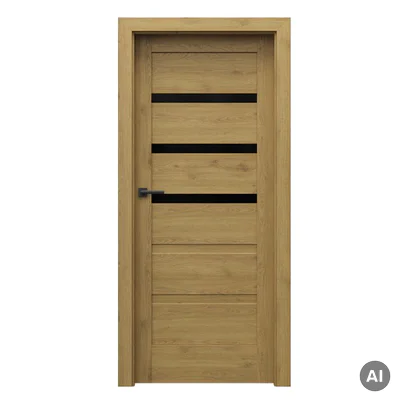 Drzwi Porta VERTE HOME model H.3 z czarną szybą