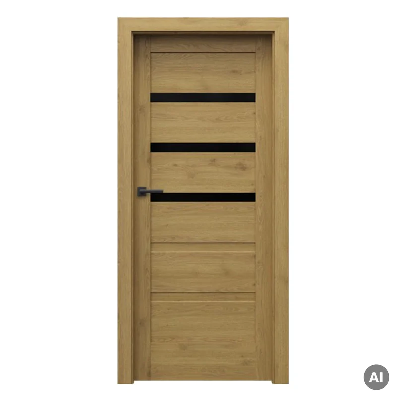 Drzwi Porta VERTE HOME model H.3 z czarną szybą