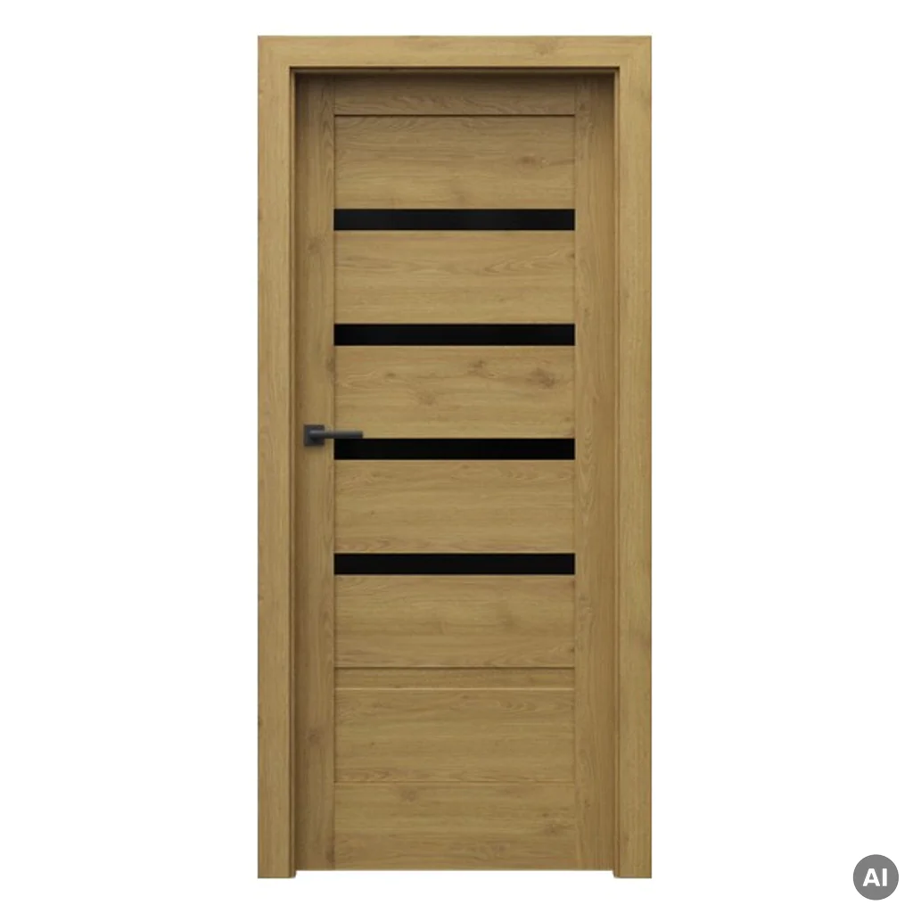 Drzwi Porta VERTE HOME model H.4 z czarną szybą, Drzwi wewnętrzne, PORTA VERTE HOME gr. H, PORTA