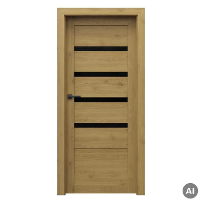 Drzwi Porta VERTE HOME model H.4 z czarną szybą