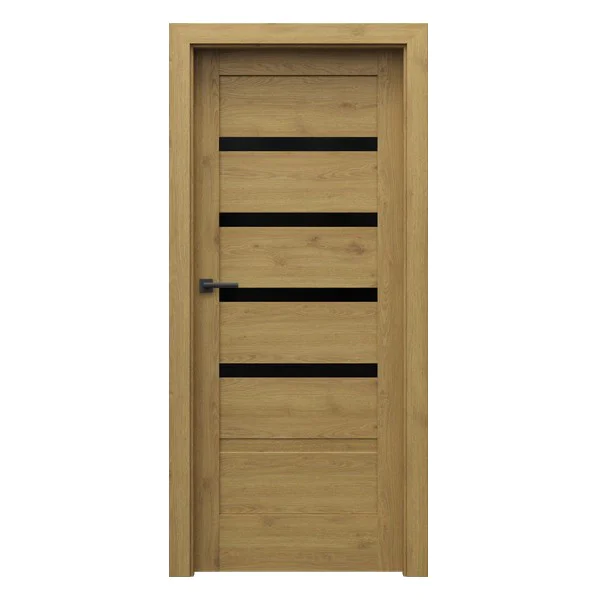 Drzwi Porta VERTE HOME model H.4 z czarną szybą