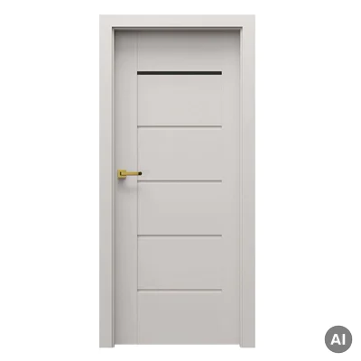 Drzwi Porta VERTE Premium model E.1 z czarną szybą