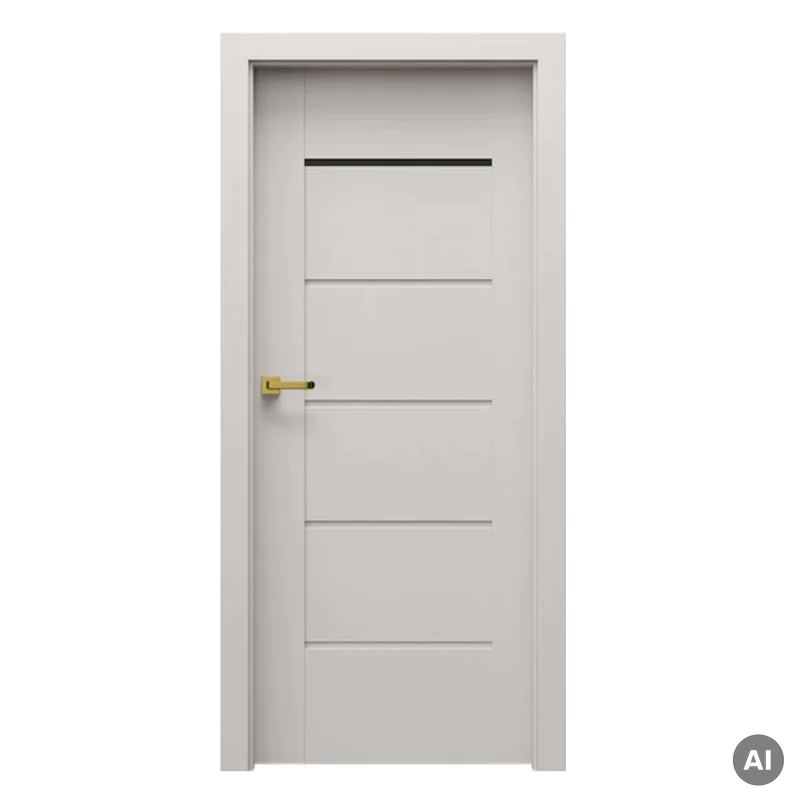 Drzwi Porta VERTE Premium model E.1 z czarną szybą