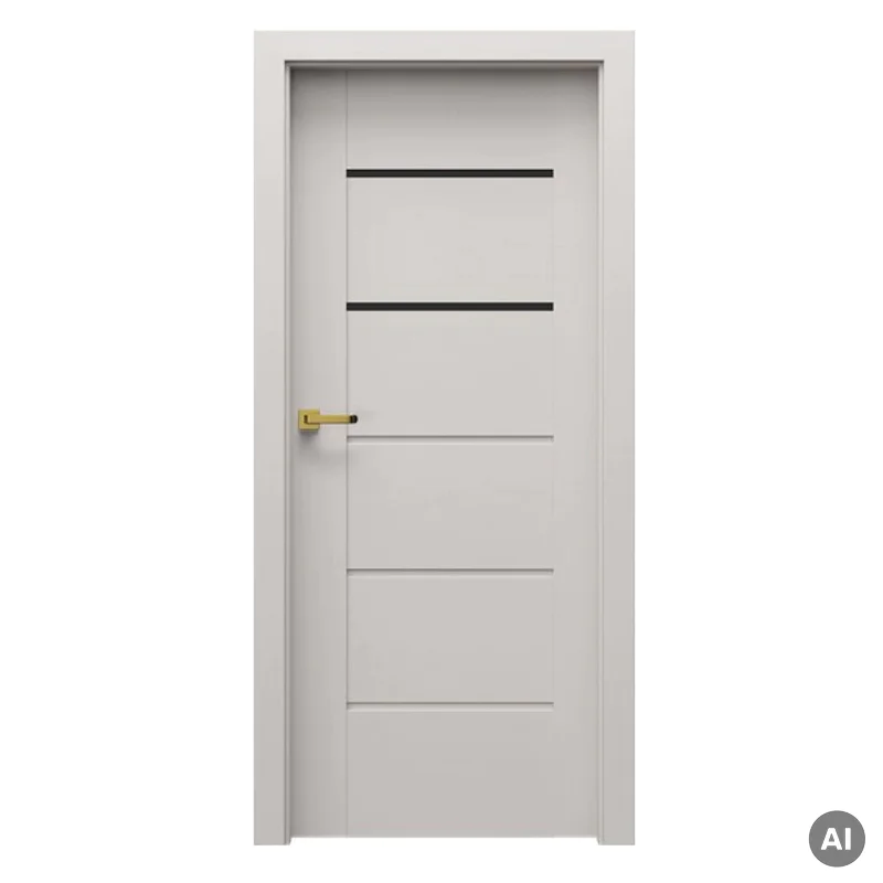 Drzwi Porta VERTE Premium model E.2 z czarną szybą