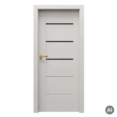 Drzwi Porta VERTE Premium model E.3  czarną szybą