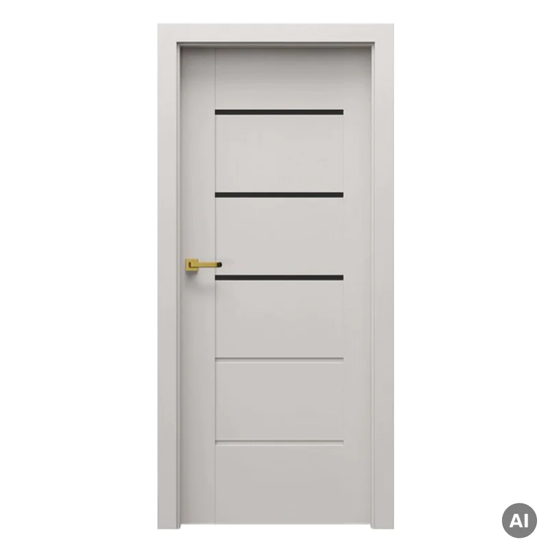 Drzwi Porta VERTE Premium model E.3  czarną szybą