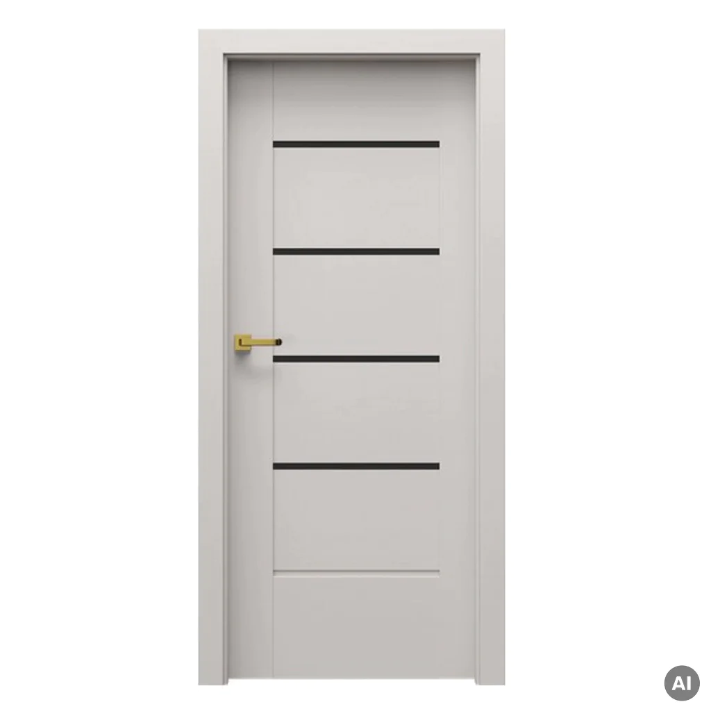 Drzwi Porta VERTE Premium model E.4 z czarną szybą, Drzwi wewnętrzne, PORTA VERTE PREMIUM gr. E, PORTA
