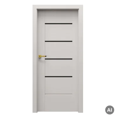 Drzwi Porta VERTE Premium model E.4 z czarną szybą