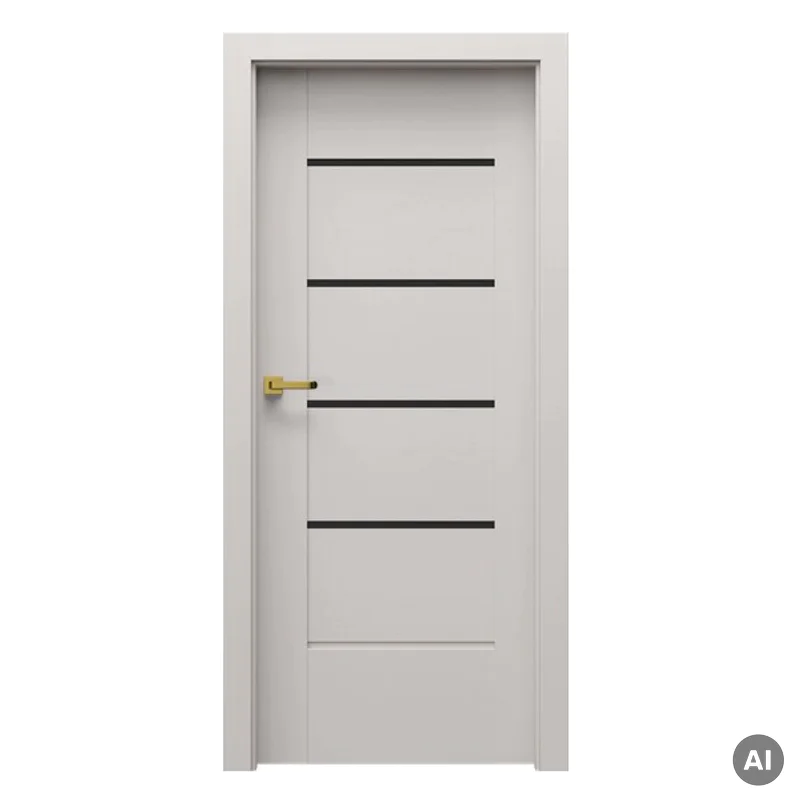 Drzwi Porta VERTE Premium model E.4 z czarną szybą