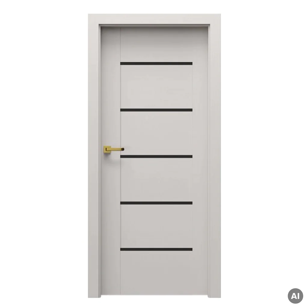 Drzwi Porta VERTE Premium model E.5 z czarną szybą, Drzwi wewnętrzne, PORTA VERTE PREMIUM gr. E, PORTA