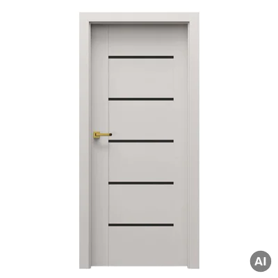 Drzwi Porta VERTE Premium model E.5 z czarną szybą