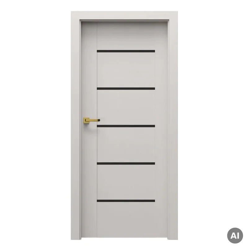 Drzwi Porta VERTE Premium model E.5 z czarną szybą