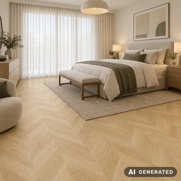 Panele winylowe Jodła Chevron Dąb Skarvik Naturalny 4.5 mm