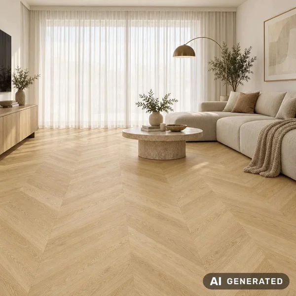Panele winylowe Jodła Chevron Dąb Skarvik Naturalny 4.5 mm