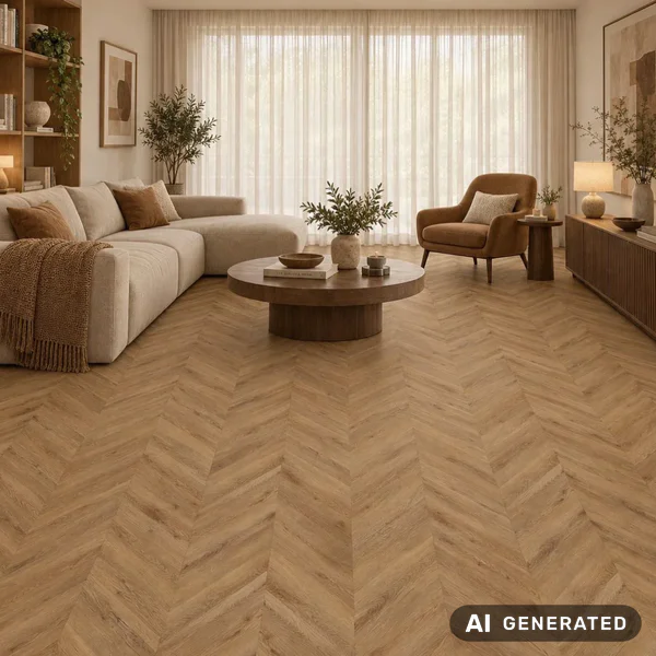 Panele winylowe Jodła Chevron Dąb Bergvann Ciemny 4.5 mm K