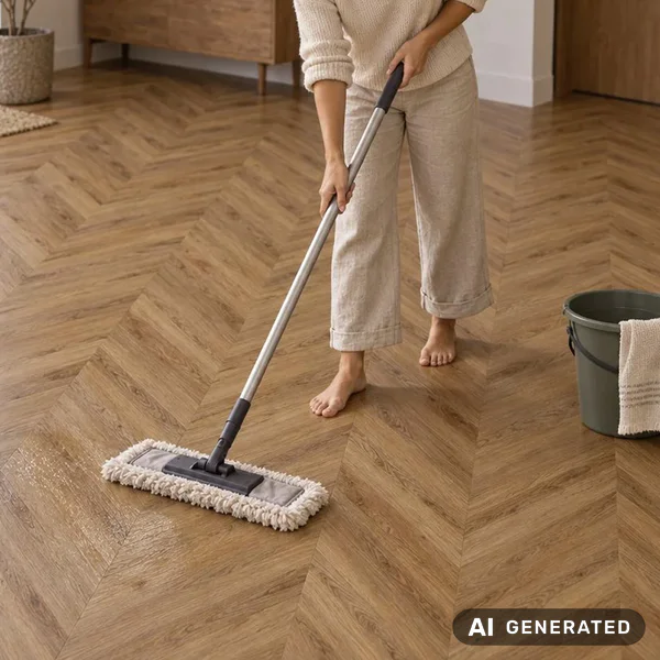 Panele winylowe Jodła Chevron Dąb Bergvann Ciemny 4.5 mm K