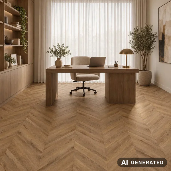 Panele winylowe Jodła Chevron Dąb Bergvann Ciemny 4.5 mm K