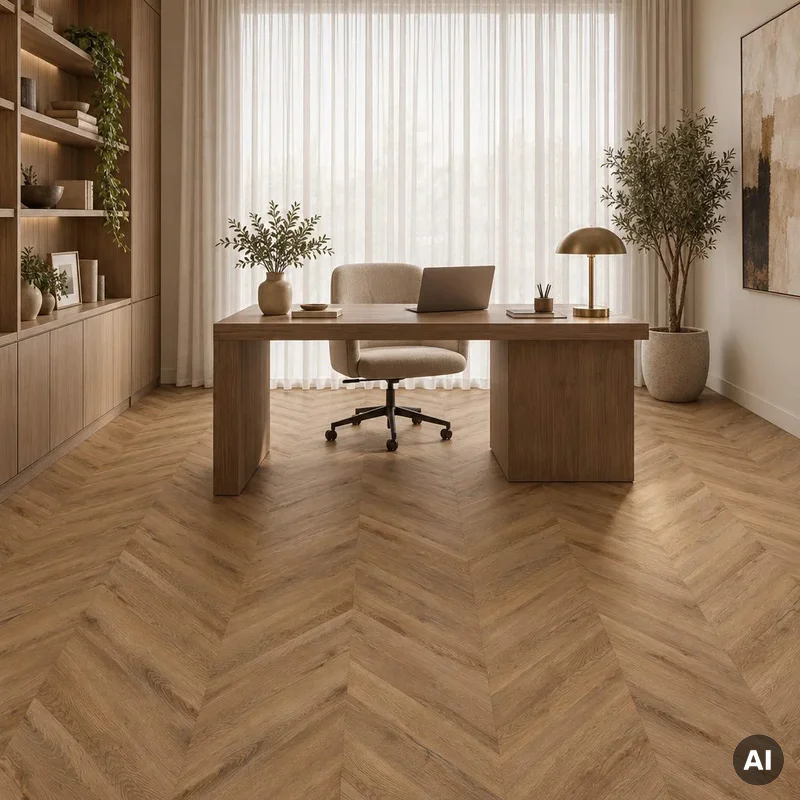 Panele winylowe Jodła Chevron Dąb Bergvann Ciemny 4.5 mm K