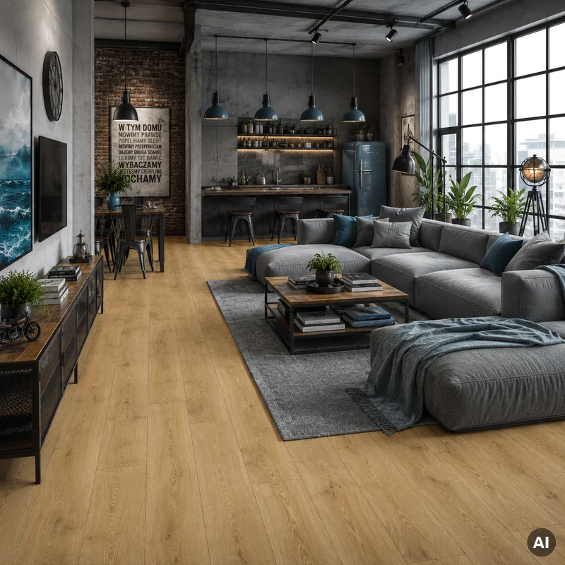 Panele Podłogowe Dąb Pustynny Naturalny Ciepły MJ3551 AC4