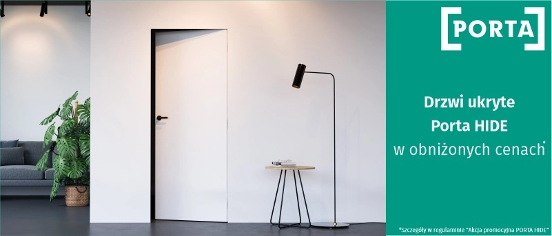 Drzwi ukryte PORTA HIDE skrzydła WC bezprzylgowe OD RĘKI w