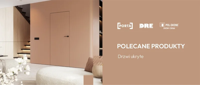 Drzwi ukryte, drzwi z ukrytą ościeżnicą PORTA HIDE, DRE