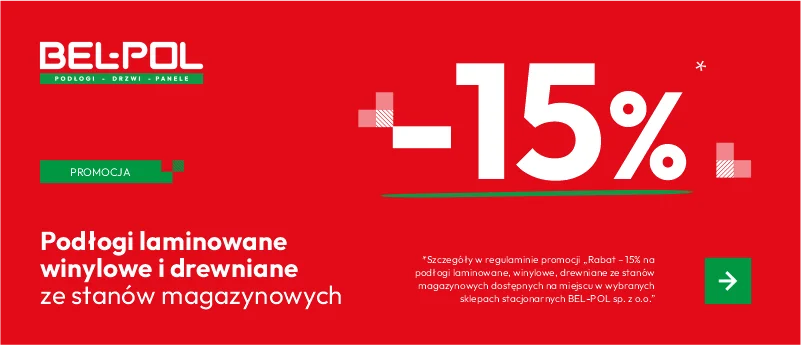 Rabat – 15% na podłogi laminowane, winylowe, drewniane ze