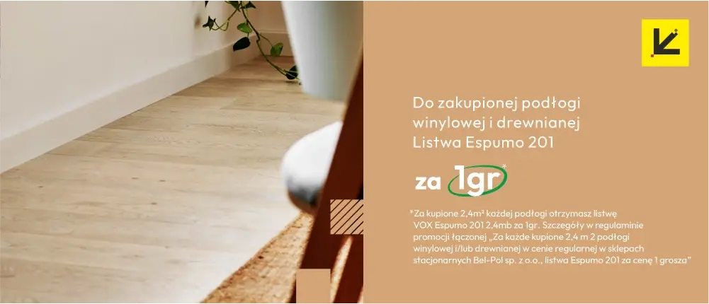 Listwa Espumo 201 za 1 gr przy zakupie podłogi winylowej i/