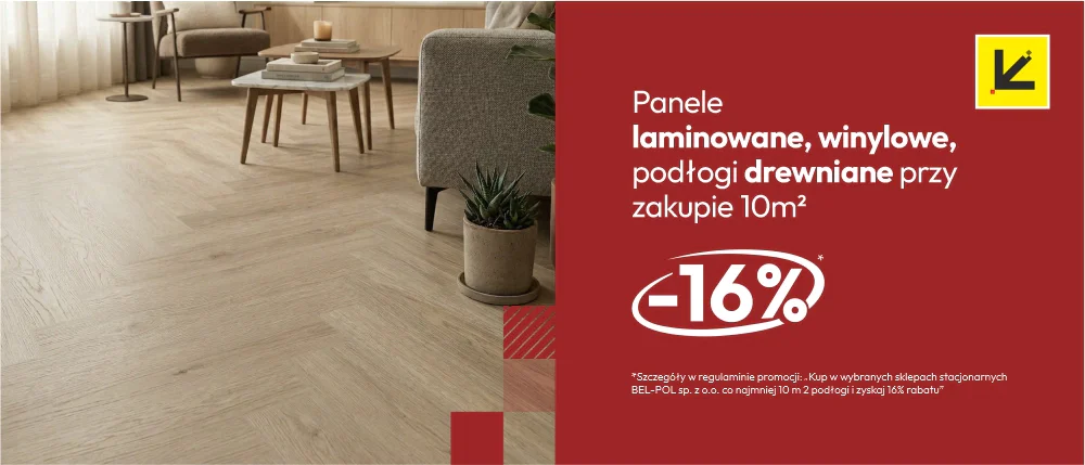 Promocja: -16%* na panele i podłogi ze stanu magazynowego p